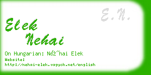 elek nehai business card
